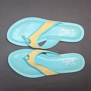 Lilly Pulitzer Leather Thong Flat Sandles